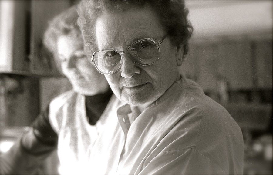 black and white film photo of my grandmother