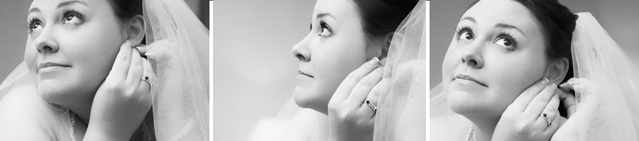 Black and white bride photo