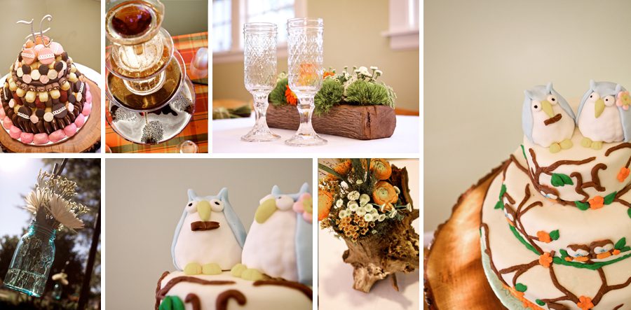 Wedding cake reception details