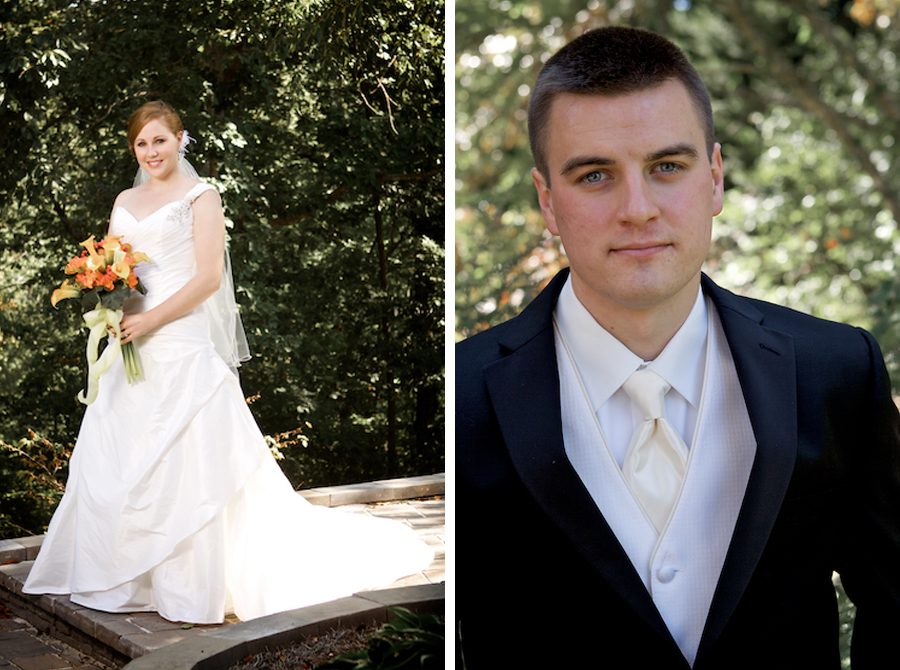 Groom and bride portraits