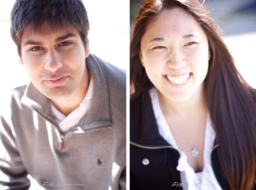 Engagement photos lawrenceville square