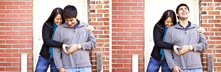 Lawrenceville downtown engagement pictures