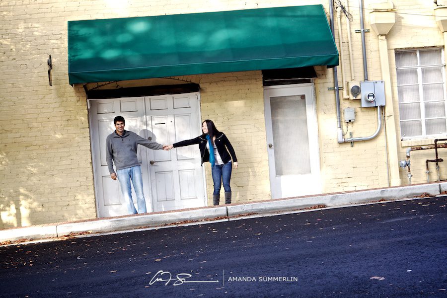Lawrenceville square engagement session 17