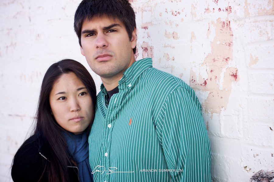 Lawrenceville square engagement session