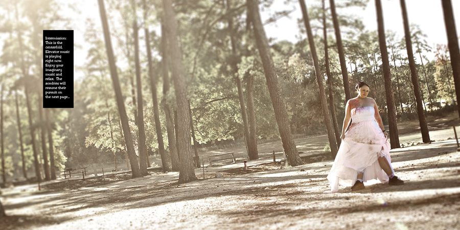 trash the dress zombie comic centerfold