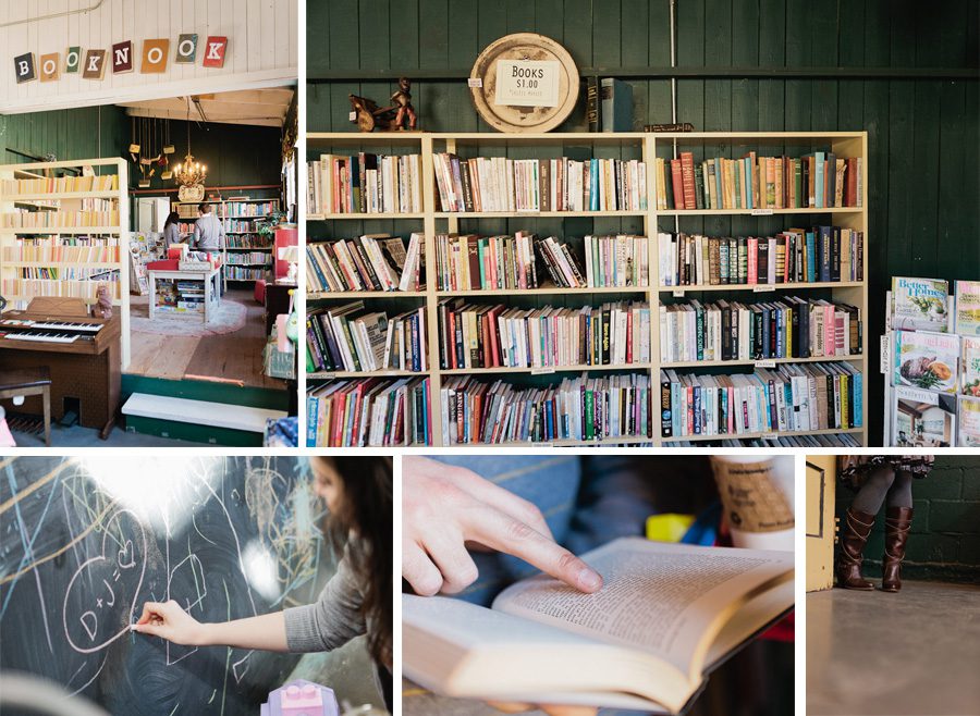 Engagement pictures in antique book