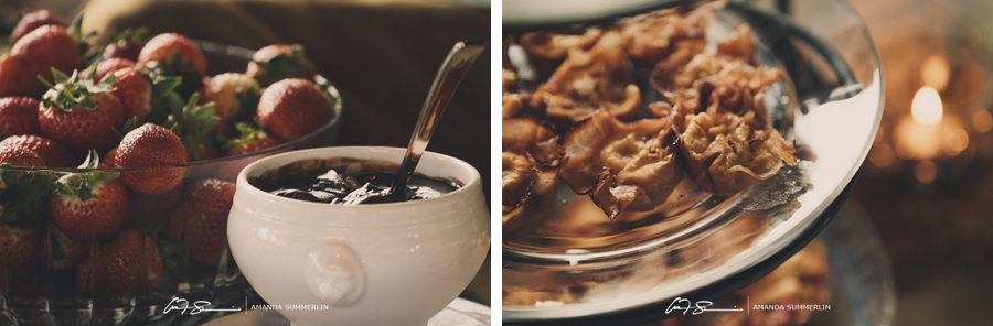 Appetizers at lesbian wedding reception