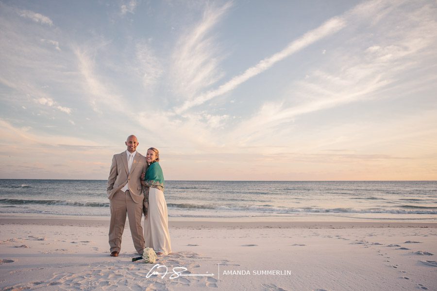 florida beach wedding sunset wedding portrait