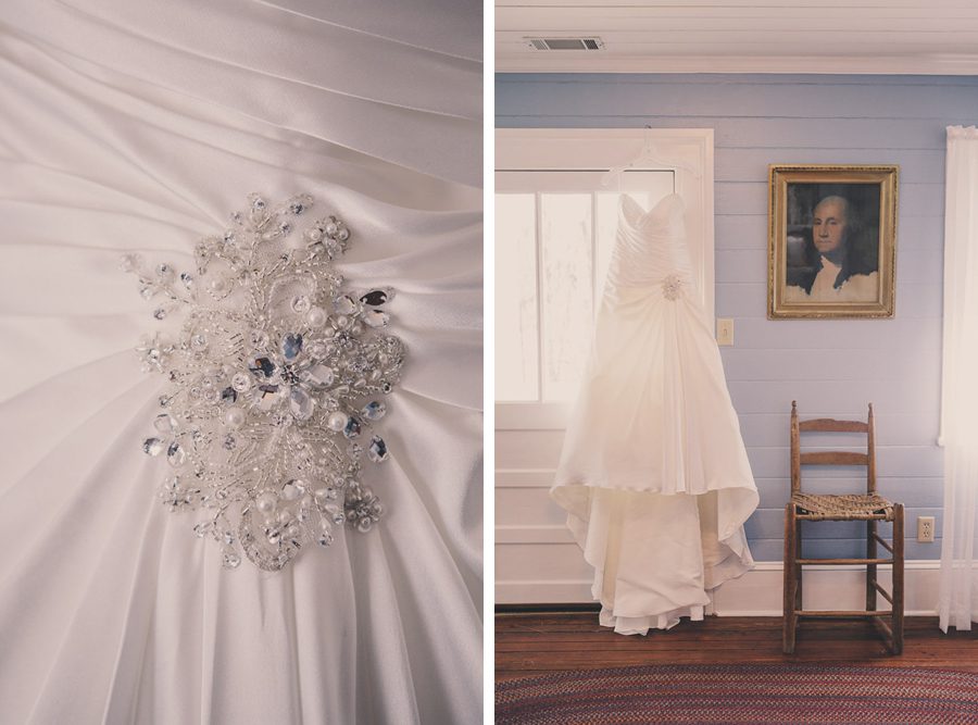 Savannah destination wedding dress and dress details