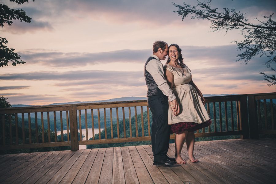 tennessee mountain wedding sunset portrait