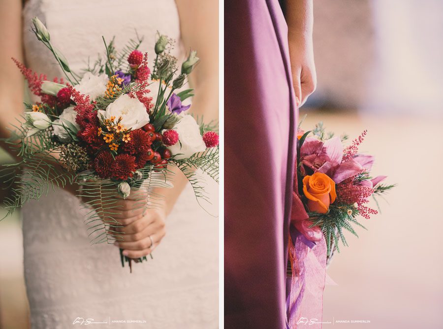 bridal bouquet and bridesmaid bouquet