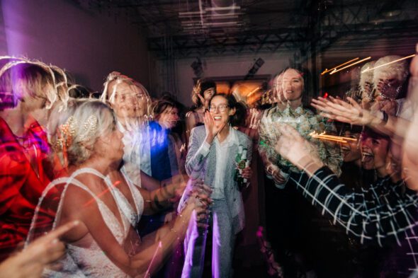 photo of people dancing at wedding reception